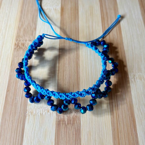 Aegean Fairy Handmade Anklet Like New, Turquoise and Blue Beads