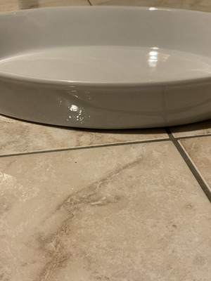 Heat-resistant porcelain baking dish like new, 39x28x7 cm