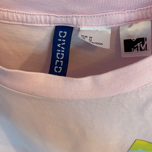 H&M Men's Short-Sleeve T-Shirt Like New, Pink, Size L