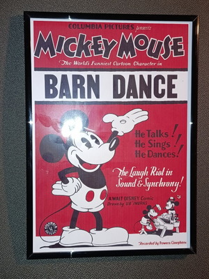 Mickey Mouse Barn Dance Art Print framed, new, A4 size