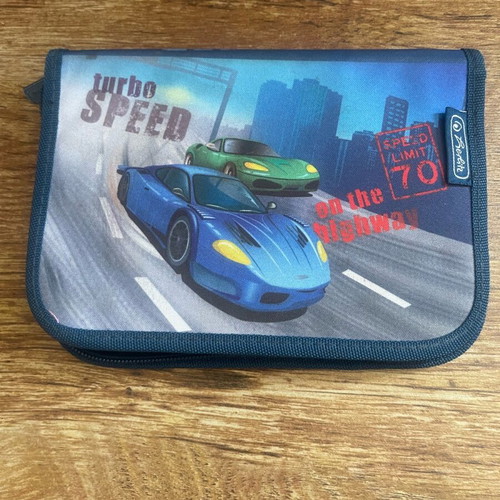 School pencil case used with car design