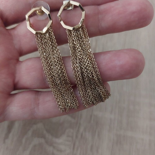 Earring set like new, gold and silver color, two pairs