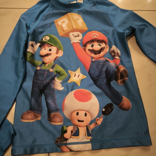 H&M Super Mario παιδικό σετ μαγιό μέγεθος 122/128 σαν καινούργιο, μπλε