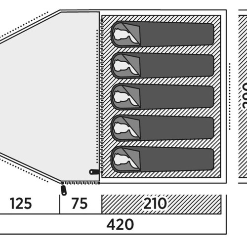 Easy Camp Kinn 5 Tent new, 5-person capacity