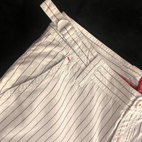 Esprit cotton white striped pants size 38 M like new