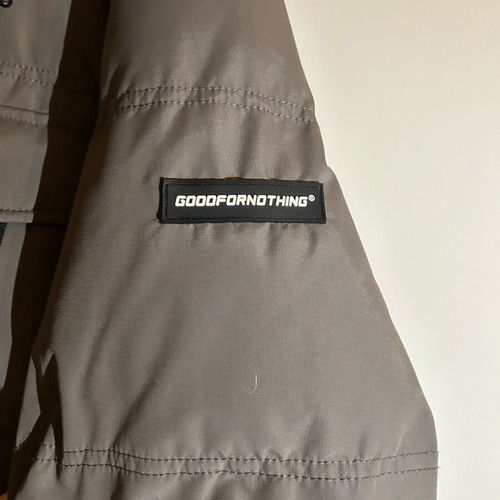 Grey Goodfornothing jacket large like new with fur hood
