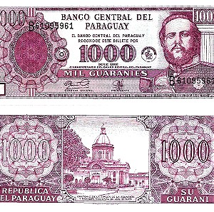 PARAGUAY 1000  GUARANIES 2002 UNC