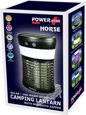 PowerPlus Horse Solar LED Camping Lantern with Mosquito Zapper and USB Charging