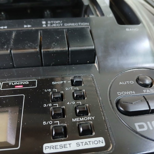 Hitachi Boombox with Dual Cassette Player, Radio and CD Player used