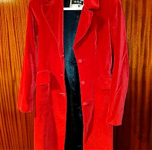 Κόκκινο παλτό βελούδο