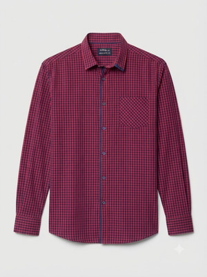 Dash&Dot men's checked shirt XXL like new, red and blue