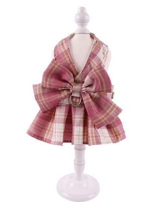 Candy Girl dog dress harness size Medium new pink-white