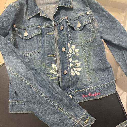 Y2K denim jacket Lee Cooper like new, blue multicolor XS-S