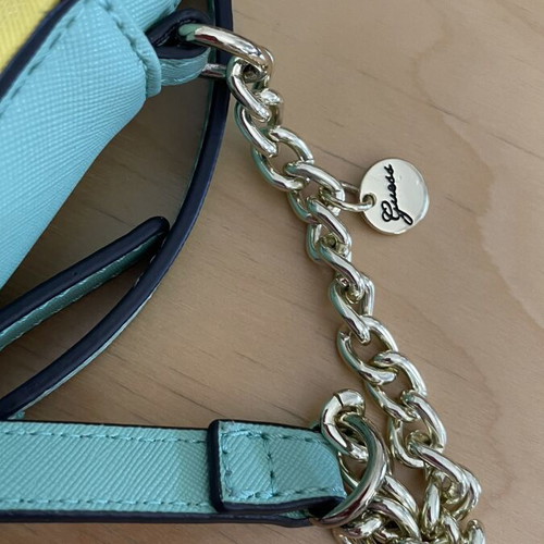 Guess crossbody bag in white and green