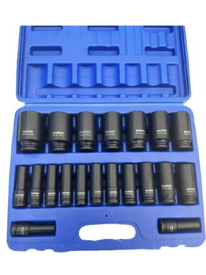 Hawek Impact Socket Set 20 Pieces 1/2 (10–38 mm) New