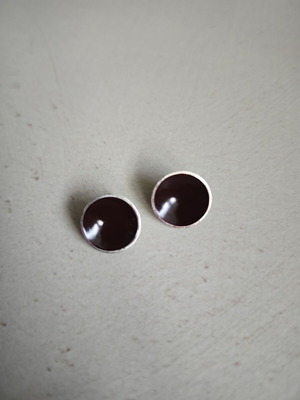 Silver earrings, 1.6 cm diameter, 925 silver