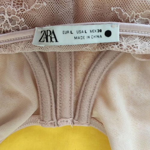 Zara corset top new, beige pink, size L