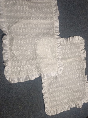 Bridal pillowcases new, set of two with button closure