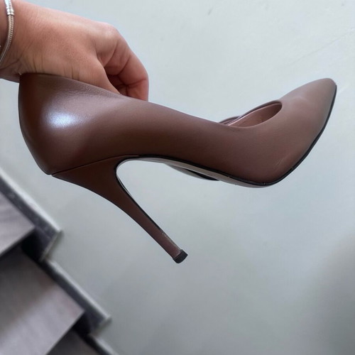 Mark Milan leather pumps used, 10 cm heel, cigar color, size 39