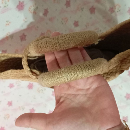 Zara straw shoulder bag like new, beige
