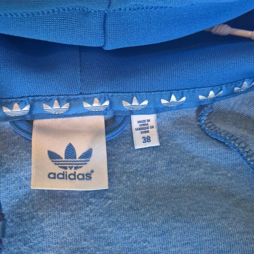 Adidas hoodie jacket used, blue, size M