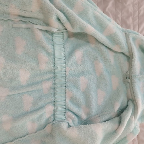 Marks & Spencer Kids Robe Like New, Size 5-6 Years, White and Turquoise