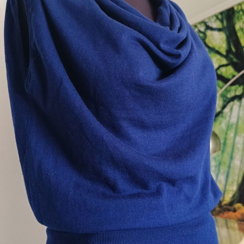 Buttignol sleeveless draped blouse like new, silk and cotton, size L