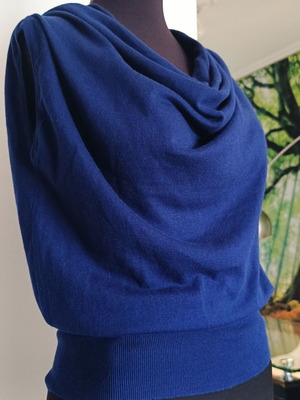 Buttignol sleeveless draped blouse like new, silk and cotton, size L