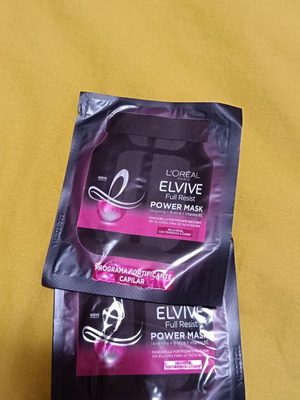 Μάσκες μαλλιών L'Oréal Paris elvive power mask 2 τεμάχια 10ml καινούργιο