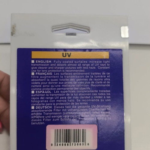Tokina UV filter like new with case