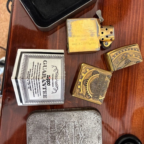 Zippo Harley Davidson lighter used collectible 1997 “gears”