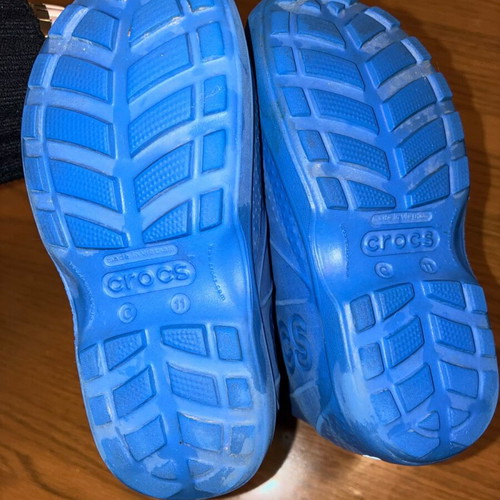 Crocs c11 blue rain boots size 28-29 like new