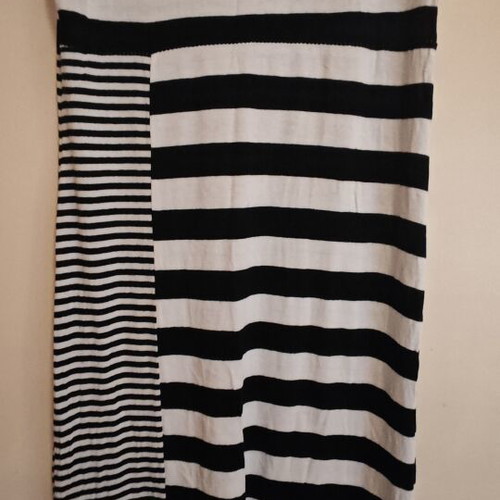 Cotton dress used, white and blue, sizes M and L