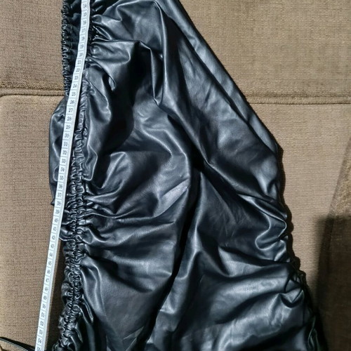 Zara leatherette draped top used, black, size S