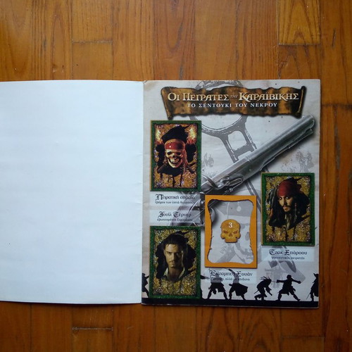 Pirates of the Caribbean sticker albums used, two issues