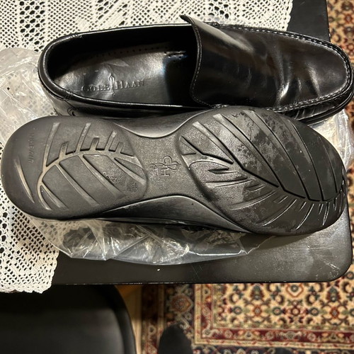 Cole Haan men's shoes used, black, size 43, slip-ons