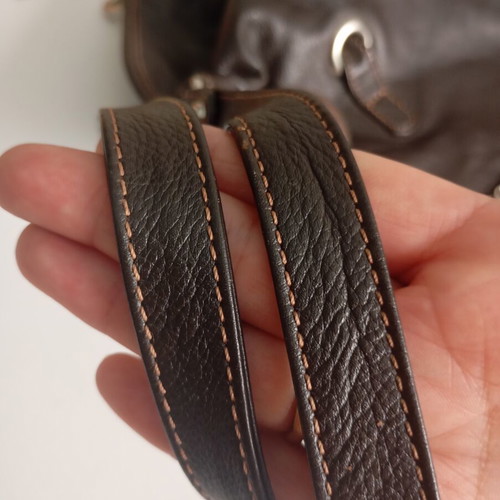 Picard leather shoulder bag like new, chocolate color