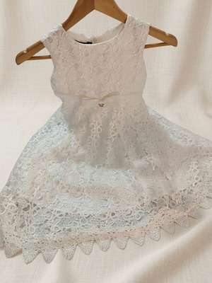 Versace 19.69 girls' lace dress white size 8 years like new