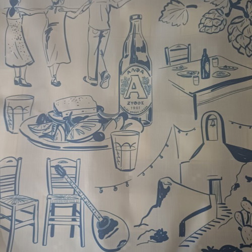 Festival Roots Scarf new with Greek paintings