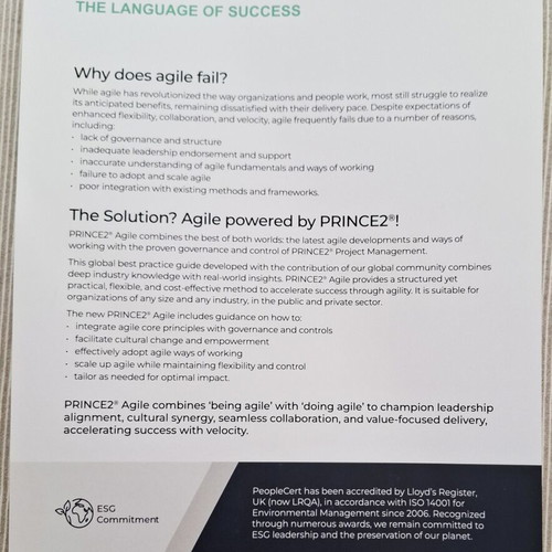 Prince2 Agile official book new, PeopleCert version