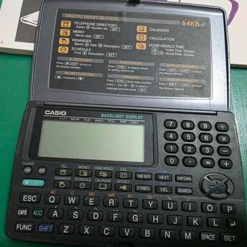 Casio 64K electronic diary with backlight