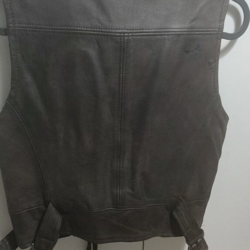 Newton vintage leather vest, size S, brown