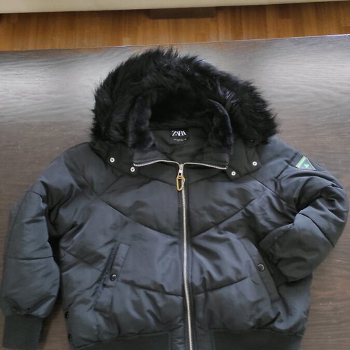 Zara black medium jacket like new, warm winter coat