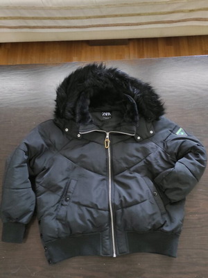 Zara black medium jacket like new, warm winter coat