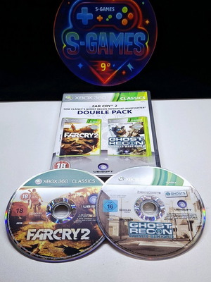 Farcry 2 & Ghost Recon Double Pack Xbox 360 μεταχειρισμένο, με φθαρμένη θήκη