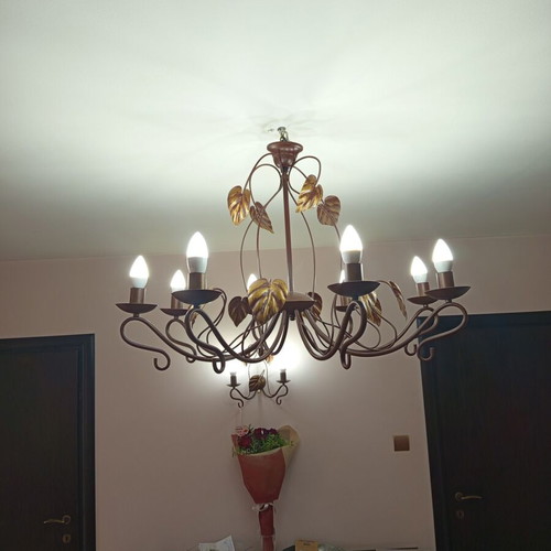 Luxury ceiling chandelier set with 2 wall lamps