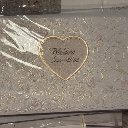 Wedding invitations new vintage with envelopes