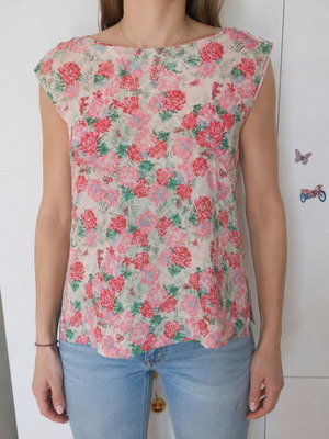Esmara sleeveless summer blouse used, size 38, pink