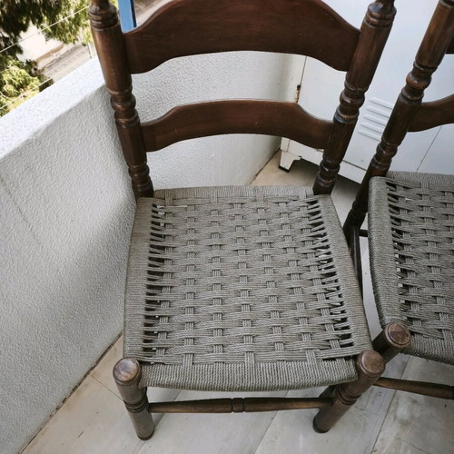 Wicker chairs used, set of two