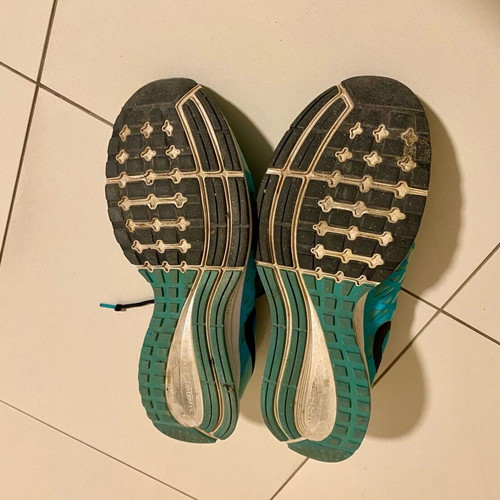 Nike Zoom Pegasus used running training shoes size 45 turquoise